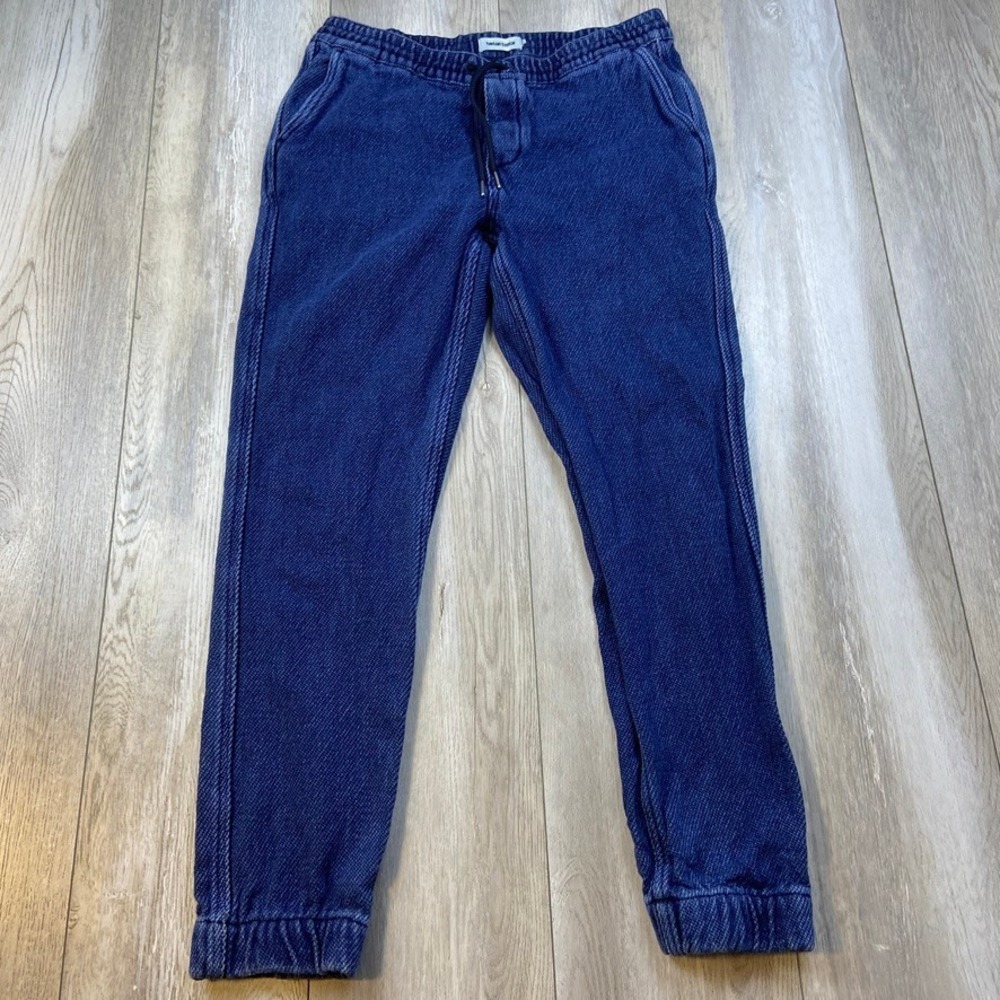 Taylor Stitch The Apres Pant Mens Medium Sashiko Blue Jogger Cotton Men 32x29